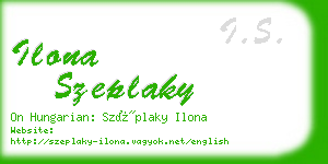 ilona szeplaky business card